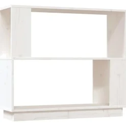 vidaXL Estantería/divisor de espacios madera de pino 80x25x70cm Blanco Outlet