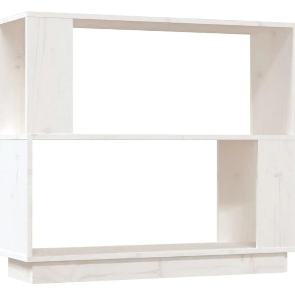 vidaXL Estantería/divisor de espacios madera de pino 80x25x70cm Blanco Outlet