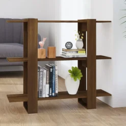 vidaXL Estantería/divisor de espacios roble marrón 100x30x87 cm Marr&oacute;n roble Best
