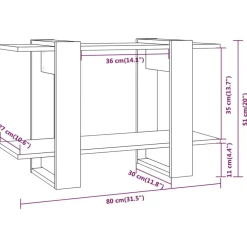 vidaXL Estantería/divisor de espacios 80x30x51 cm Gris sonoma Best