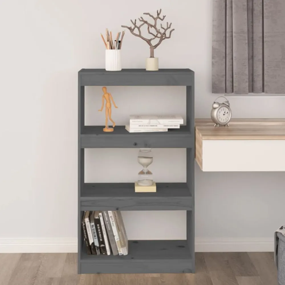 vidaXL Estanterías-Estantería/divisor de espacios madera pino 60x30x103,5cm