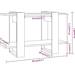 vidaXL Estanterías-Estantería/divisor de espacios 80x30x51 cm