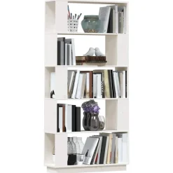 vidaXL Estanterías-Estantería/divisor de espacios madera pino 80x25x163,5cm