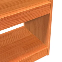 vidaXL Estantería/divisor espacios madera maciza pino 100x30x199,5 cm Marrón