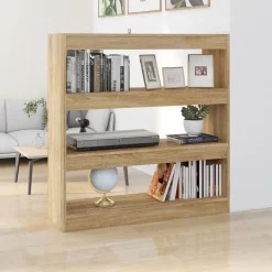 vidaXL Estantería/divisor espacios color roble Sonoma 100x30x103 cm New