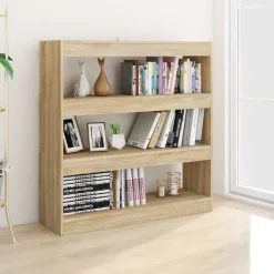 vidaXL Estantería/divisor espacios color roble Sonoma 100x30x103 cm New