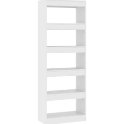 vidaXL Estantería/divisor madera de ingeniería 60x30x166 cm Blanco Clearance