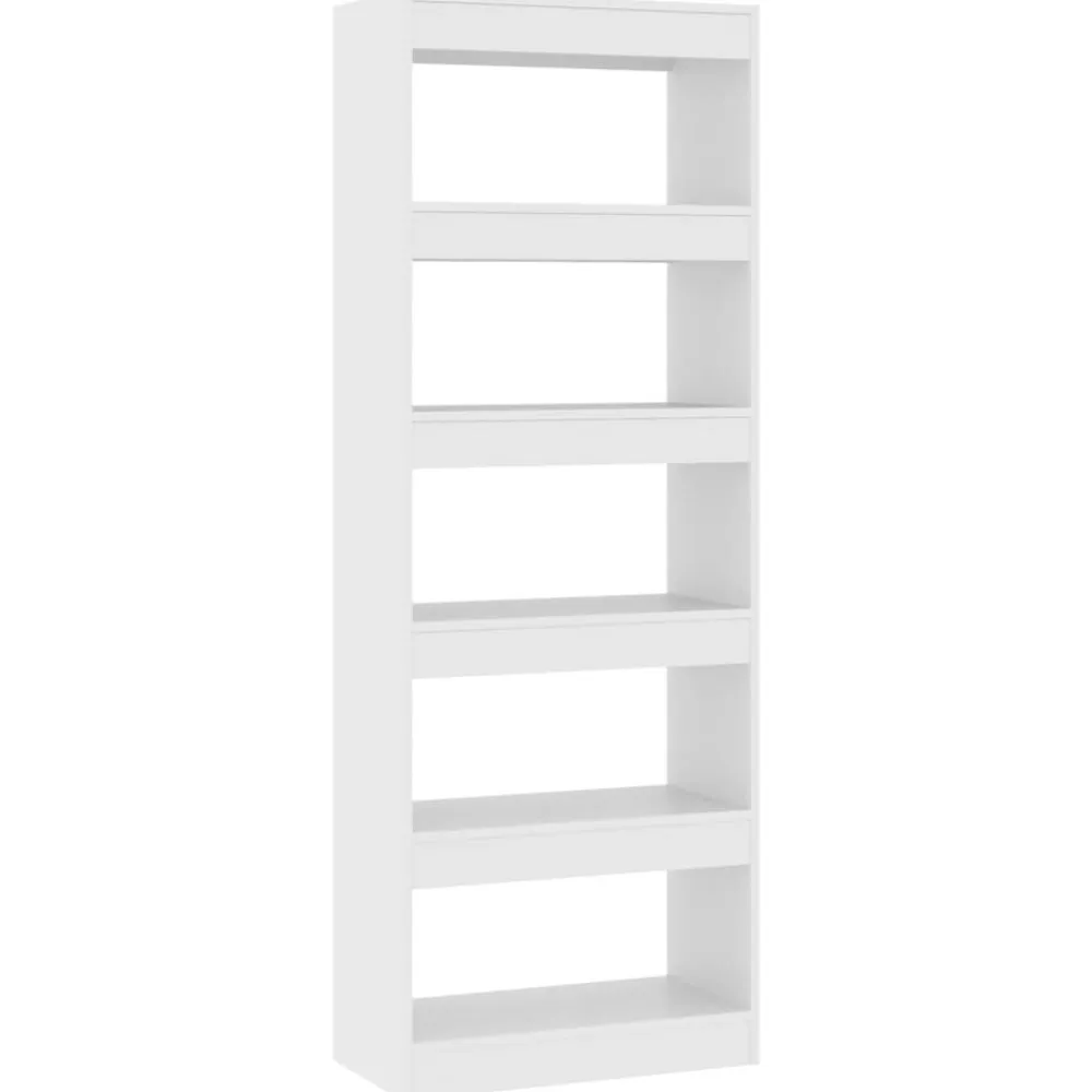 vidaXL Estantería/divisor madera de ingeniería 60x30x166 cm Blanco Clearance
