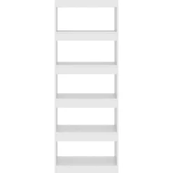 vidaXL Estantería/divisor madera de ingeniería 60x30x166 cm Blanco Clearance