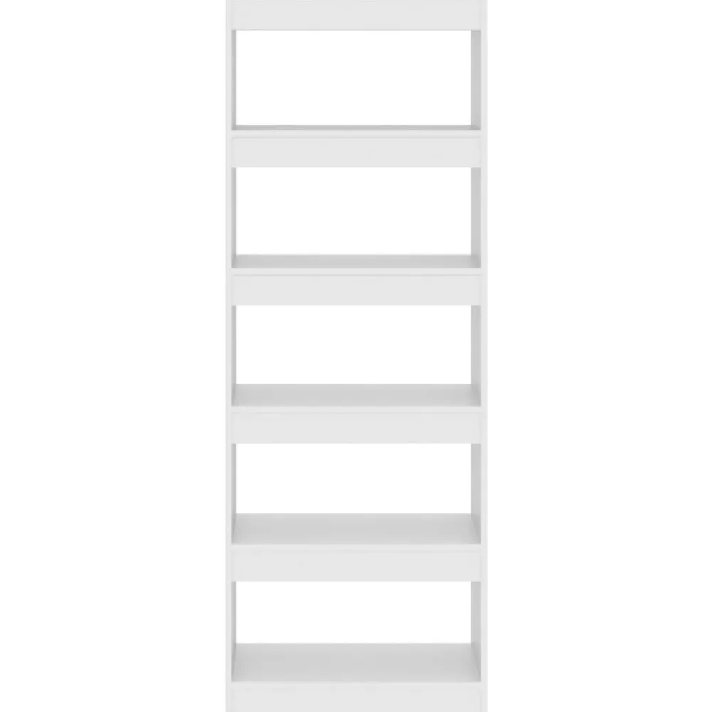 vidaXL Estantería/divisor madera de ingeniería 60x30x166 cm Blanco Clearance