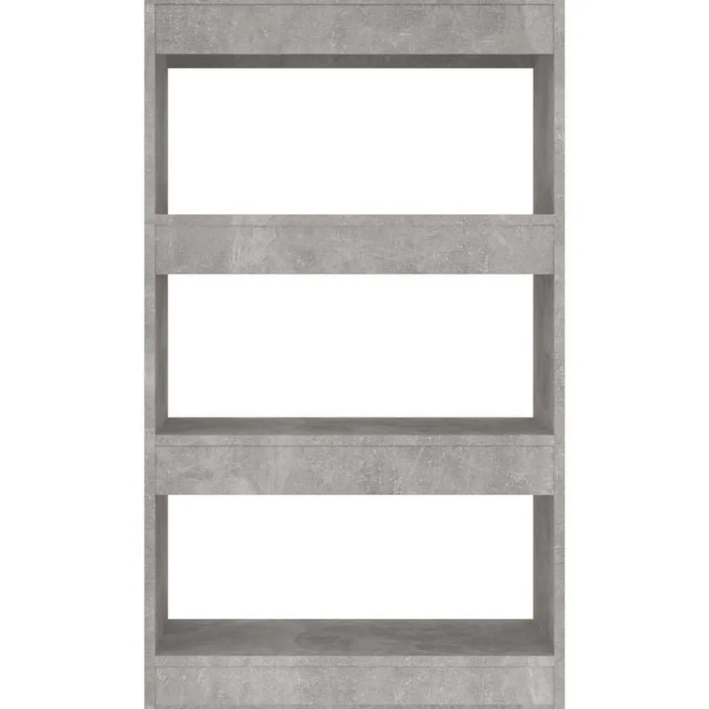 vidaXL Estanterías-Estantería/divisor madera ingeniería gris hormigón 60x30x103 cm