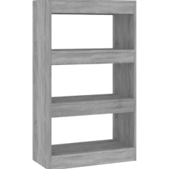 vidaXL Estantería/divisor madera ingeniería 60x30x103 cm Gris sonoma Best