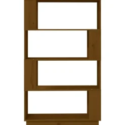 vidaXL Estanterías-Estantería/divisor madera de pino marrón miel 80x25x132 cm