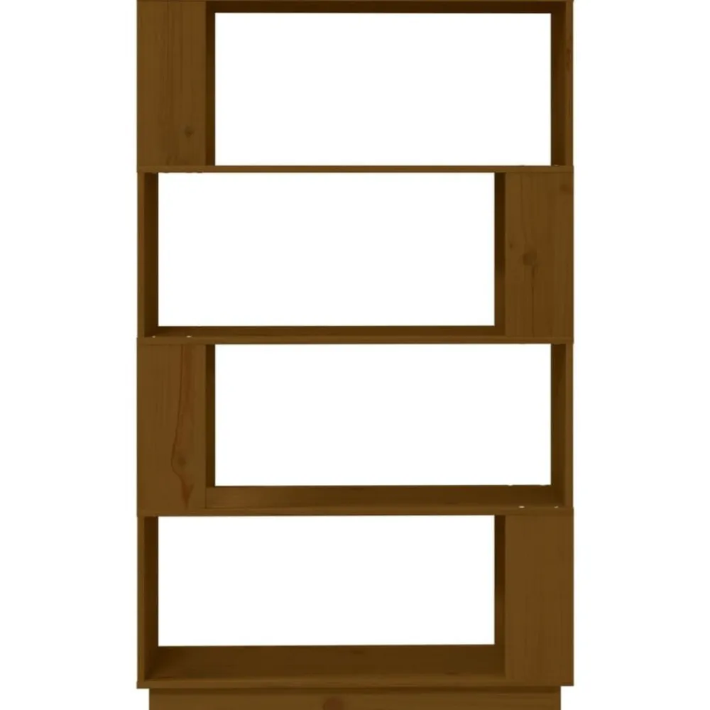 vidaXL Estanterías-Estantería/divisor madera de pino marrón miel 80x25x132 cm