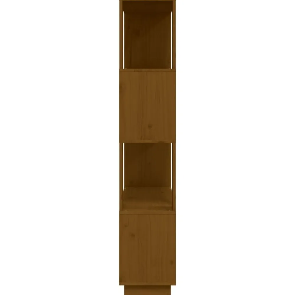 vidaXL Estanterías-Estantería/divisor madera de pino marrón miel 80x25x132 cm