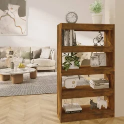 vidaXL Estanterías-Estantería/divisor madera ingeniería 80x30x135 cm