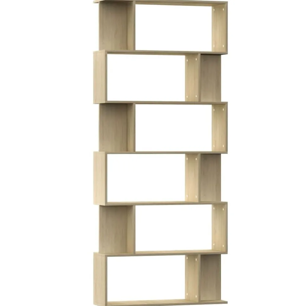 vidaXL Estanterías-Estantería/divisor madera contrachapada color roble 80x24x192cm