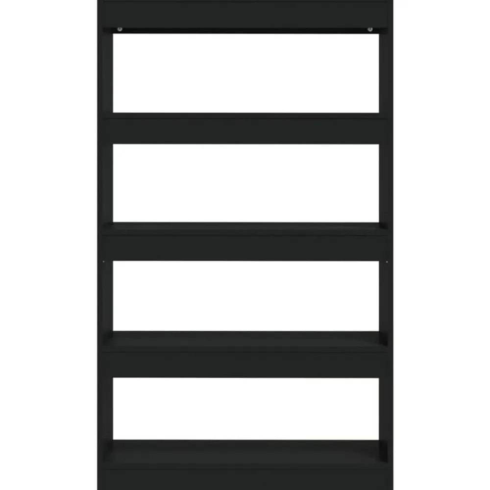 vidaXL Estantería/divisor madera de ingeniería 80x30x135 cm Negro Clearance