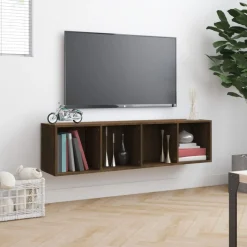 vidaXL Estanterías-Estantería/mueble de TV madera roble marrón 143x30x36 cm