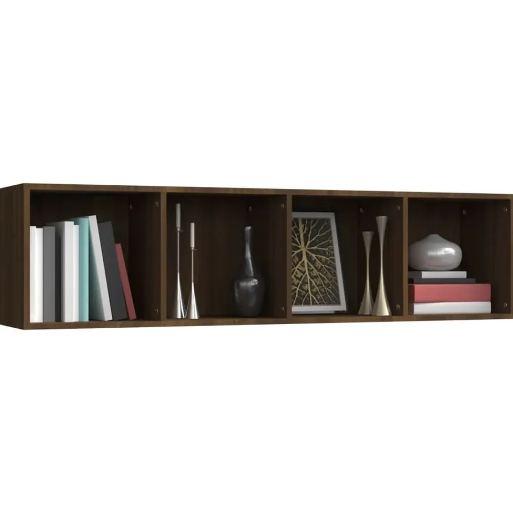 vidaXL Estanterías-Estantería/mueble de TV madera roble marrón 143x30x36 cm
