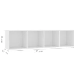 vidaXL Estanterías-Estantería/mueble para TV 143x30x36 cm