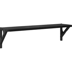 vidaXL Estanterías de pared 2 pcs 60 x 15 x 15,5 cm Roble negro Sale