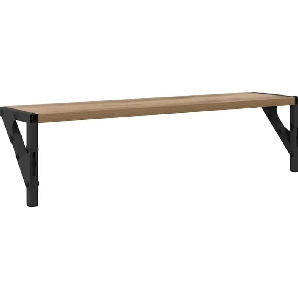 vidaXL Estanterías de pared 2 pcs Roble artesanal 60 x 15 x 15,5 cm Roble artisan