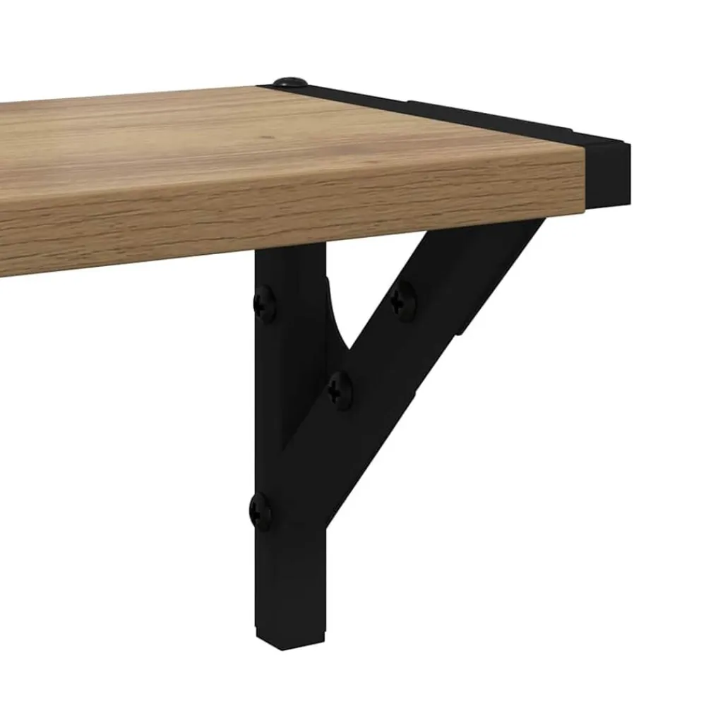 vidaXL Estanterías de pared 2 pcs Roble artesanal 60 x 15 x 15,5 cm Roble artisan