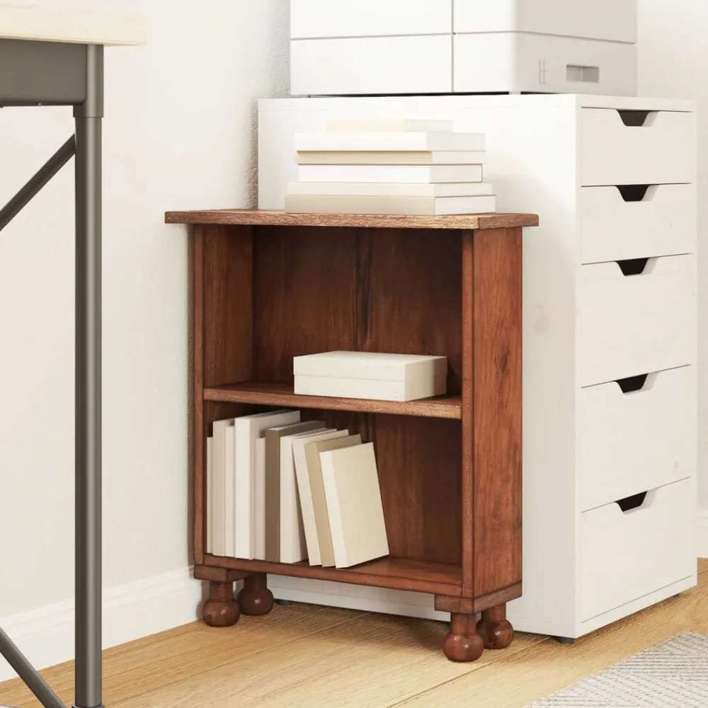 vidaXL Estanterías-Estanterías Marrón 47 x 16 x 55 cm Madera de Caoba Sólida
