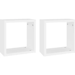 vidaXL Estanterías-Estantes cubo de pared 2 unidades 30x15x30 cm