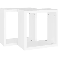 vidaXL Estanterías-Estantes cubo de pared 2 unidades 30x15x30 cm