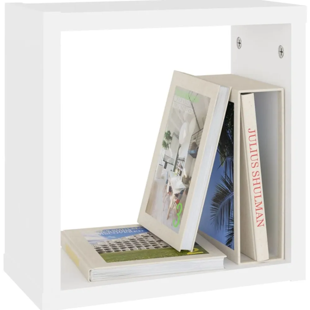 vidaXL Estanterías-Estantes cubo de pared 2 unidades 30x15x30 cm