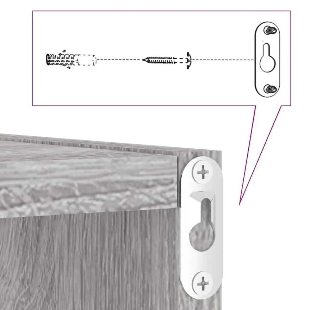 vidaXL Estantes cubo de pared 2 unidades 30x15x30 cm Gris sonoma Outlet