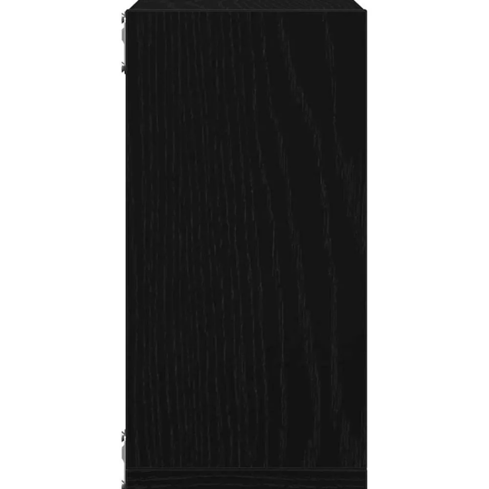 vidaXL Estantes cubo de pared 2 uds madera 30x15x30 cm Roble negro Online