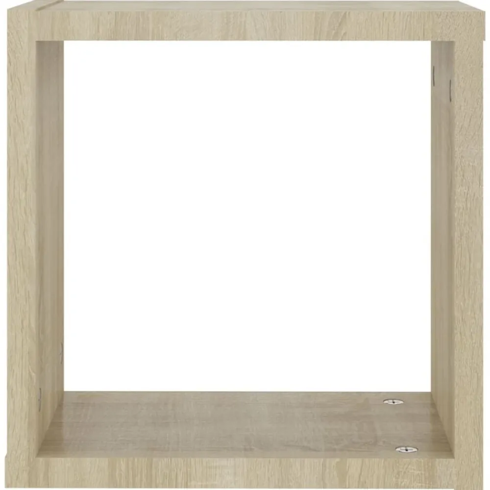 vidaXL Estantes cubo de pared 2 unidades 30x15x30 cm Roble Sonoma