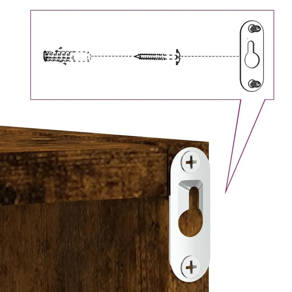 vidaXL Estantes cubo de pared 2 unidades 30x15x30 cm Roble ahumado New