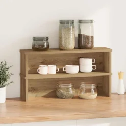 vidaXL Estantes de cocina apilables 2 uds roble artesanal 50x15x16 cm Roble artisan Online