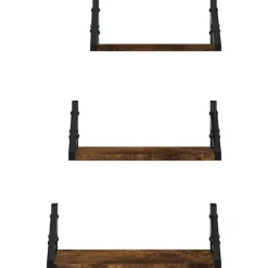 vidaXL Estanterías-Estantes de pared 3 pzas madera de ingeniería