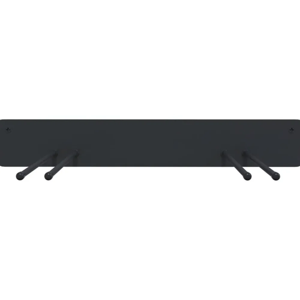 vidaXL Accesorios De Bricolaje-Estantes de pared de jardín para herramientas 4 uds acero negro