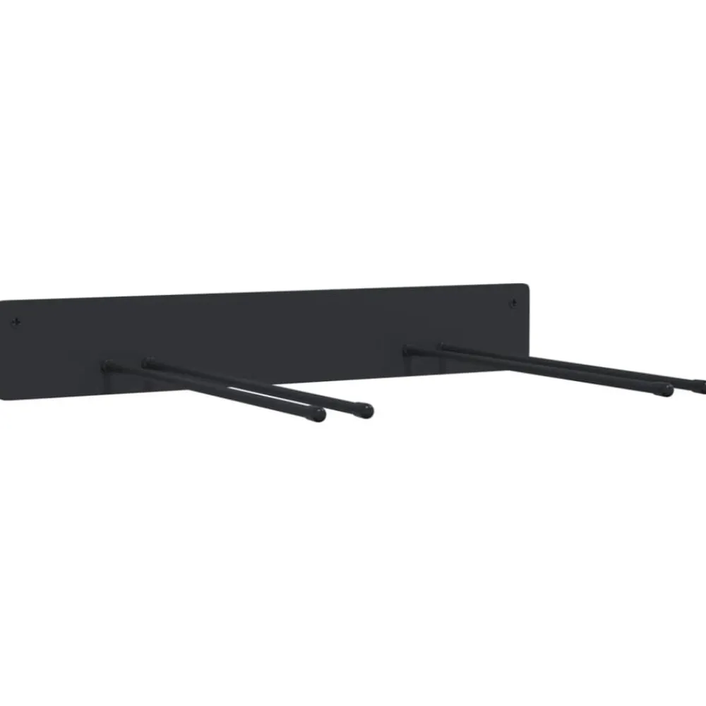 vidaXL Accesorios De Bricolaje-Estantes de pared de jardín para herramientas 4 uds acero negro