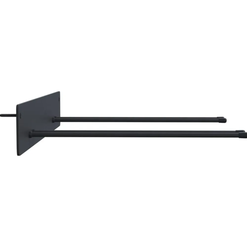 vidaXL Accesorios De Bricolaje-Estantes de pared de jardín para herramientas 4 uds acero negro