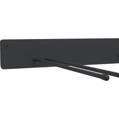 vidaXL Accesorios De Bricolaje-Estantes de pared de jardín para herramientas 4 uds acero negro