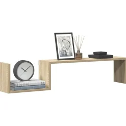 vidaXL Estantes de pared 2 uds madera de ingeniería roble 100x15x20 cm Roble Sonoma Best