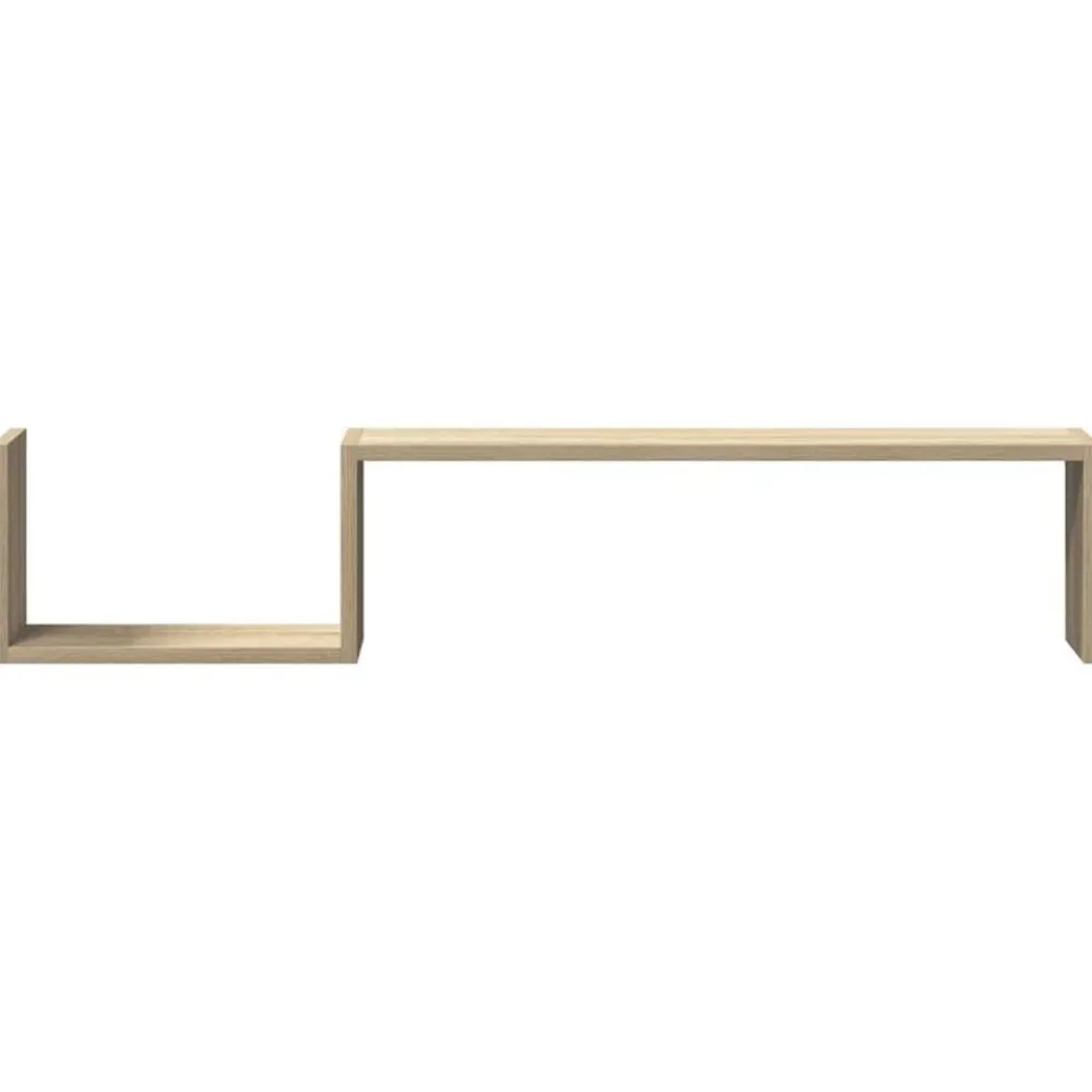 vidaXL Estantes de pared 2 uds madera de ingeniería roble 100x15x20 cm Roble Sonoma Best