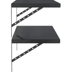 vidaXL Estanterías-Estantes de pared 2 uds acero inoxidable 100x40 cm