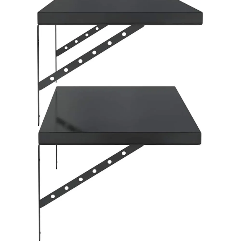 vidaXL Estanterías-Estantes de pared 2 uds acero inoxidable 100x40 cm