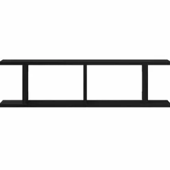 vidaXL Estantes de pared 2uds 75x18x20cm madera ingeniería Roble negro Outlet