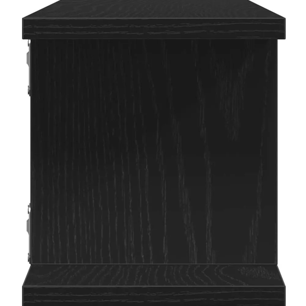 vidaXL Estantes de pared 2uds 75x18x20cm madera ingeniería Roble negro Outlet