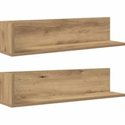 vidaXL Estanterías-Estantes de pared 2 uds madera 75x16,5x16,5 cm