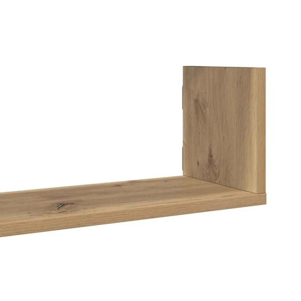 vidaXL Estantes de pared 3 uds madera ingeniería artisian 58x18x18 cm Roble Online
